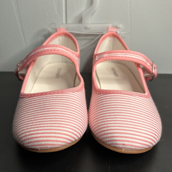 Old Navy Pink and White Ballet Flats with small heel size 13 - Picture 3 of 7